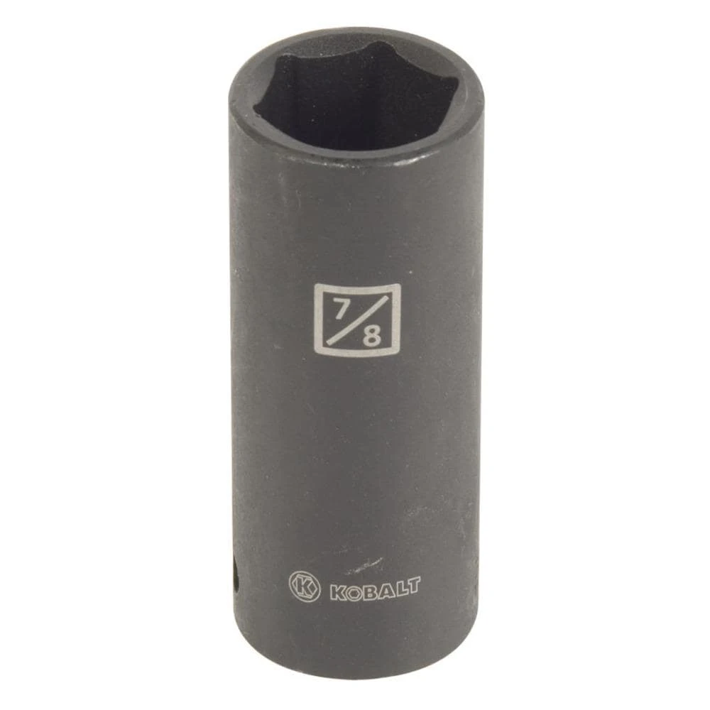 Kobalt Impact Sockets & Impact Socket Sets Standard (SAE) 1/2-in Drive 7/8-in 6-Point Impact Socket 1 Kobalt Impact Sockets & Impact Socket Sets Standard (SAE) 1/2-in Drive 7/8-in 6-Point Impact Socket