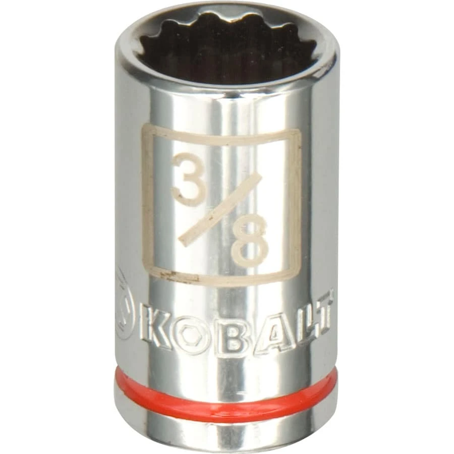 Kobalt Sockets & Socket Sets Standard (SAE) 1/4-in Drive 12-point 3/8-in Shallow Socket 1 Kobalt Sockets & Socket Sets Standard (SAE) 1/4-in Drive 12-point 3/8-in Shallow Socket