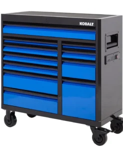 Kobalt Bottom Tool Cabinets 3000 Series 41-in W x 41-in H 11-Drawer Steel Rolling Tool Cabinet (Black)