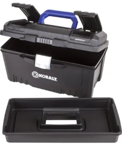 Kobalt Portable Tool Boxes 17-in Black Plastic Lockable Tool Box -Kobalt Sales Shop 08219627 scaled