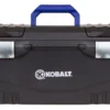 Kobalt Portable Tool Boxes 20-in Black Plastic Lockable Tool Box