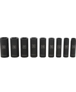 Kobalt Impact Sockets & Impact Socket Sets 9-Piece Metric 3/8-in Drive Set 6-Point Impact Socket Set