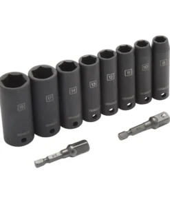Kobalt Impact Sockets & Impact Socket Sets 10-Piece Metric 3/8-in Drive Set 6-Point Impact Socket Set