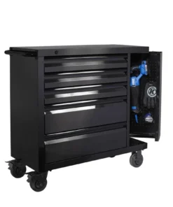 Kobalt Bottom Tool Cabinets 3000 Series 41-in W x 41-in H 5-Drawer Stainless Steel Rolling Tool Cabinet (Black) -Kobalt Sales Shop 08703973