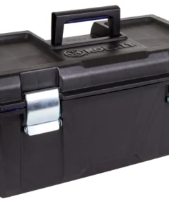 Kobalt Portable Tool Boxes Zerust 22-in Black Plastic Lockable Tool Box