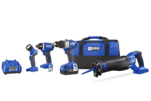 Kobalt Power Tool Combo Kits 4-Tool 24-Volt Max Brushless Power Tool Combo Kit with Soft Case (1-Battery Included and Charger Included) -Kobalt Sales Shop 08932430