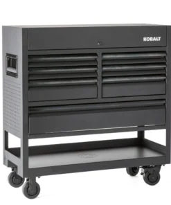 Kobalt Bottom Tool Cabinets 3000 Series 45-in W x 47-in H 7-Drawer Steel Rolling Tool Cabinet (Black)