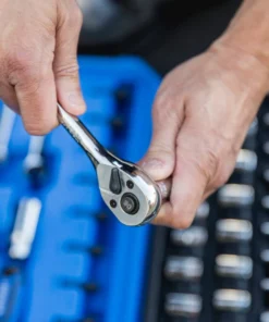 Kobalt Mechanics Tool Sets 80-Piece Standard (SAE) and Metric Combination Polished Chrome Mechanics Tool Set (3/8-in) -Kobalt Sales Shop 10084141 scaled