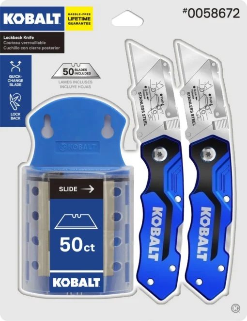 Kobalt Utility Knives 18mm 52-Blade Folding Utility Knife 2 Kobalt Utility Knives 18mm 52-Blade Folding Utility Knife -Kobalt Sales Shop 11103194