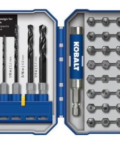 Kobalt Twist Drill Bits 38-Piece Assorted Set Black Oxide Coated Hss Twist Drill Bit Set