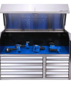 Kobalt Top Tool Chests 3000 Series 41-in W x 26.1-in H 8-Drawer Stainless Steel Tool Chest (Stainless Steel) -Kobalt Sales Shop 11561538