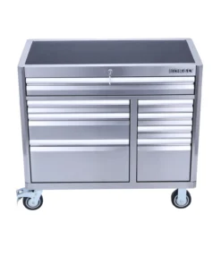 Kobalt Bottom Tool Cabinets 3000 Series 41-in W x 37.5-in H 8-Drawer Stainless Steel Rolling Tool Cabinet (Stainless Steel)