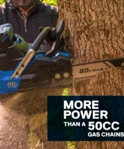 Kobalt Cordless Electric Chainsaws 80-Volt Max 18-in Brushless Cordless Electric Chainsaw 5 Ah (Battery & Charger Included) -Kobalt Sales Shop 12049904