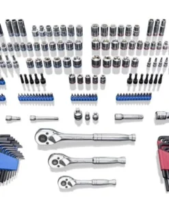 Kobalt Mechanics Tool Sets 319-Piece Standard (SAE) and Metric Combination Polished Chrome Mechanics Tool Set (1/4-in; 3/8-in)