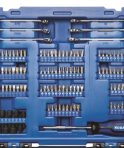 Kobalt Mechanics Tool Sets 319-Piece Standard (SAE) and Metric Combination Polished Chrome Mechanics Tool Set (1/4-in; 3/8-in) -Kobalt Sales Shop 14074073