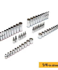 Kobalt Mechanics Tool Sets 319-Piece Standard (SAE) and Metric Combination Polished Chrome Mechanics Tool Set (1/4-in; 3/8-in) -Kobalt Sales Shop 15100863