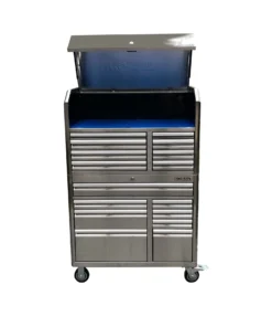 Kobalt Bottom Tool Cabinets 3000 Series 41-in W x 37.5-in H 8-Drawer Stainless Steel Rolling Tool Cabinet (Stainless Steel) -Kobalt Sales Shop 15319000 scaled