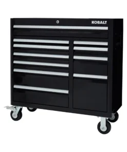 Kobalt Bottom Tool Cabinets 3000 Series 41-in W x 37.5-in H 8-Drawer Steel Rolling Tool Cabinet (Black) -Kobalt Sales Shop 15319016