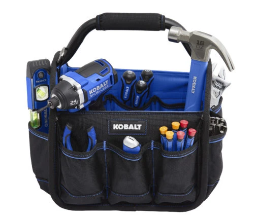 Kobalt Tool Bags Blue Black Polyester 12-in Tool Tote 3 Kobalt Tool Bags Blue Black Polyester 12-in Tool Tote -Kobalt Sales Shop 15950015