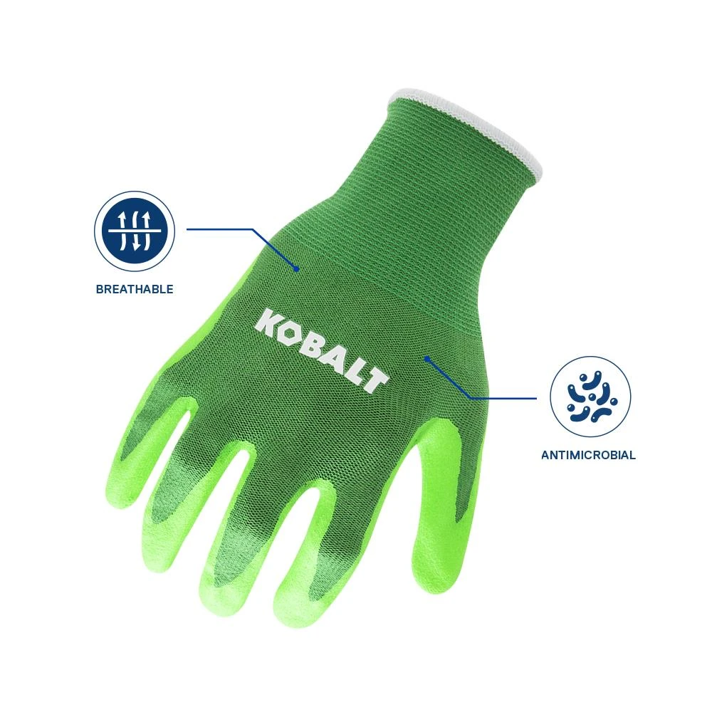 Kobalt Work Gloves Unisex Bamboo Nitrile Dipped Multipurpose Gloves, Large (1-Pair) 4 Kobalt Work Gloves Unisex Bamboo Nitrile Dipped Multipurpose Gloves, Large (1-Pair) - Image 4