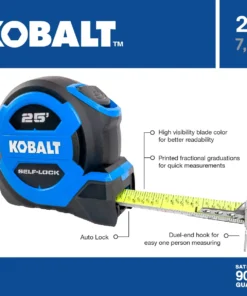 Kobalt Tape measures 25-ft Auto Lock Tape Measure 10 Kobalt Tape measures 25-ft Auto Lock Tape Measure -Kobalt Sales Shop 16463822
