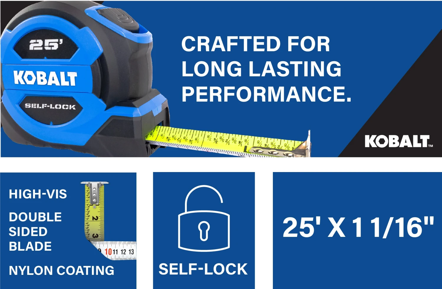 Kobalt Tape measures 25-ft Auto Lock Tape Measure 6 Kobalt Tape measures 25-ft Auto Lock Tape Measure - Image 6