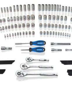 Kobalt Mechanics Tool Sets 232-Piece Standard (SAE) and Metric Combination Polished Chrome Mechanics Tool Set (1/4-in; 3/8-in; 1/2-in;) -Kobalt Sales Shop 16663705 scaled