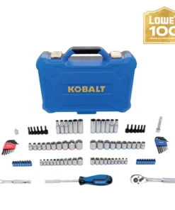 Kobalt Mechanics Tool Sets Centennial 100-Piece Standard (SAE) and Metric Combination Polished Chrome Mechanics Tool Set (1/4-in; 3/8-in)