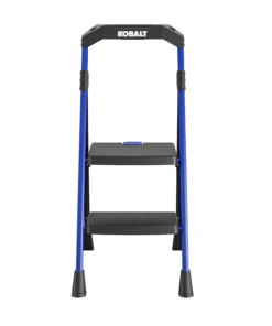 Kobalt Step Stools 2-Step 300-lb Capacity Black Steel Foldable Step Stool