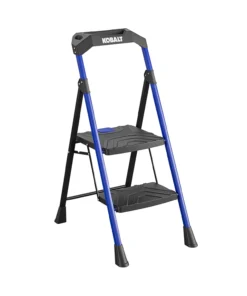 Kobalt Step Stools 2-Step 300-lb Capacity Black Steel Foldable Step Stool -Kobalt Sales Shop 17788041