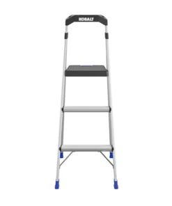 Kobalt Step Stools 3-Step 250-lb Capacity Aluminum Foldable Step Stool