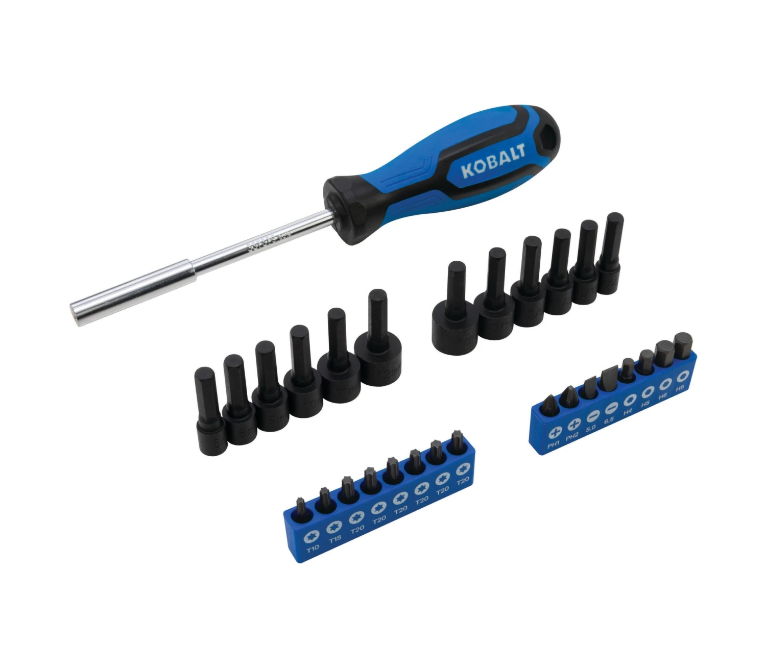 Kobalt Mechanics Tool Sets Centennial 100-Piece Standard (SAE) and Metric Combination Polished Chrome Mechanics Tool Set (1/4-in; 3/8-in) 5 Kobalt Mechanics Tool Sets Centennial 100-Piece Standard (SAE) and Metric Combination Polished Chrome Mechanics Tool Set (1/4-in; 3/8-in) - Image 5