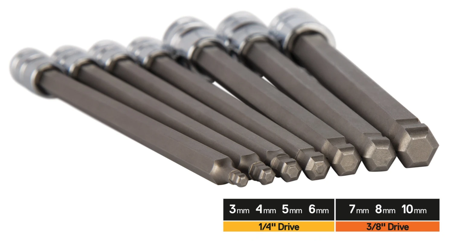 Kobalt Driver Sockets & Sets 7-Piece 1/4-in; 3/8-in Drive Set Hex Bit Metric Driver Socket Set 4 Kobalt Driver Sockets & Sets 7-Piece 1/4-in; 3/8-in Drive Set Hex Bit Metric Driver Socket Set - Image 4