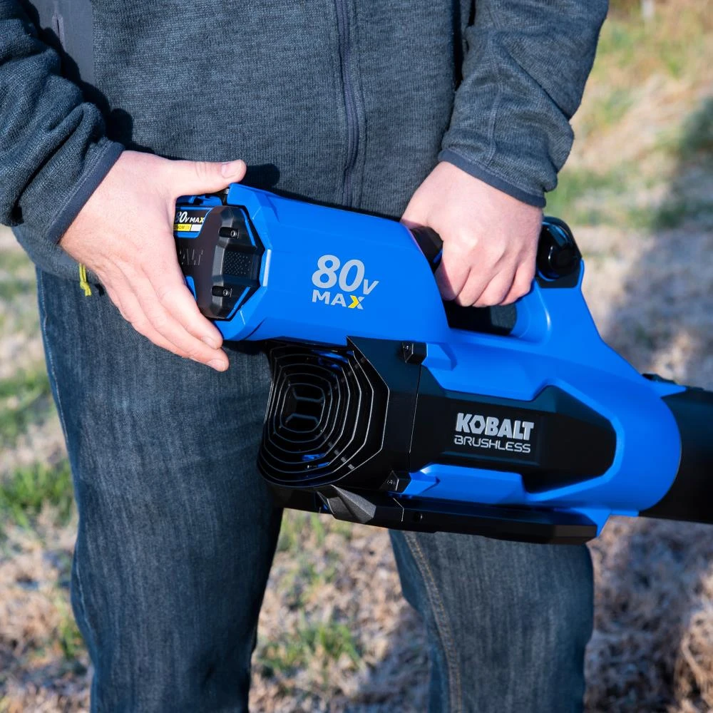 Kobalt Cordless Electric Leaf Blowers 80-volt Max 630-CFM Brushless Handheld Cordless Electric Leaf Blower 2.5 Ah (Battery & Charger Included) 8 Kobalt Cordless Electric Leaf Blowers 80-volt Max 630-CFM Brushless Handheld Cordless Electric Leaf Blower 2.5 Ah (Battery & Charger Included) - Image 8