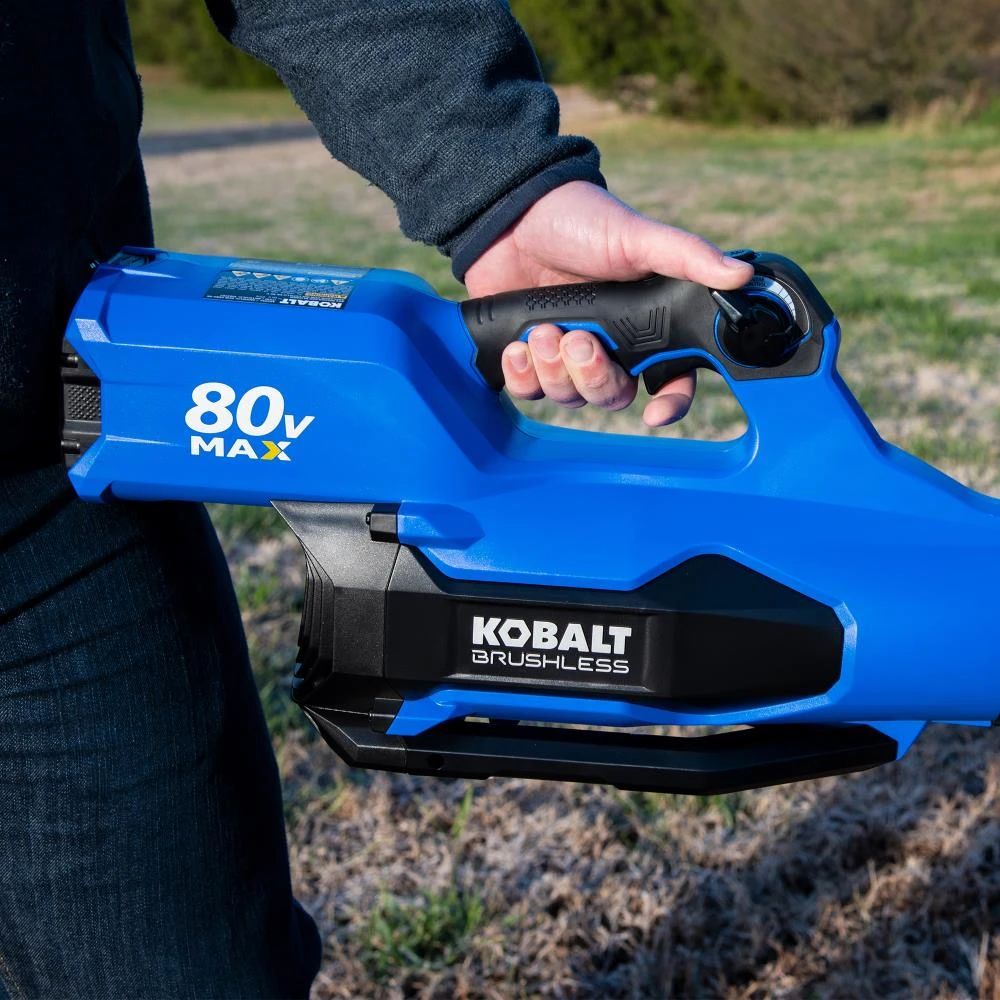 Kobalt Cordless Electric Leaf Blowers 80-volt Max 630-CFM Brushless Handheld Cordless Electric Leaf Blower 2.5 Ah (Battery & Charger Included) 9 Kobalt Cordless Electric Leaf Blowers 80-volt Max 630-CFM Brushless Handheld Cordless Electric Leaf Blower 2.5 Ah (Battery & Charger Included) - Image 9