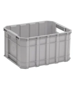 Kobalt Plastic Storage Totes Medium 8.5-Gallon (34-Quart) Grey Heavy Duty Tote with Lidless Lid