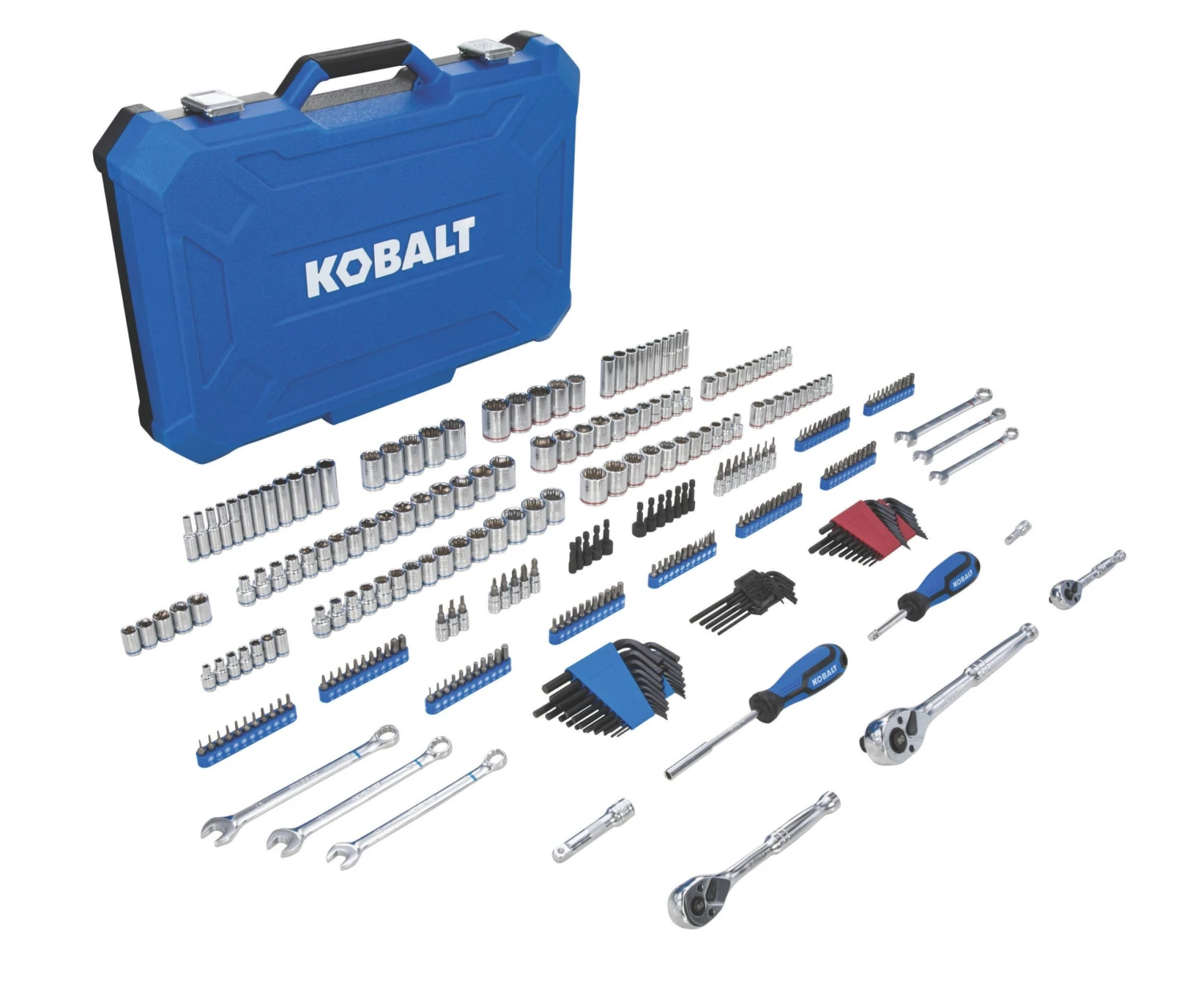 Kobalt Mechanics Tool Sets 309-Piece Standard (SAE) and Metric Combination Polished Chrome Mechanics Tool Set (1/4-in; 3/8-in) 1 Kobalt Mechanics Tool Sets 309-Piece Standard (SAE) and Metric Combination Polished Chrome Mechanics Tool Set (1/4-in; 3/8-in)
