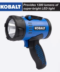 Kobalt Flashlights 1200-Lumen LED Rechargeable Spotlight Flashlight