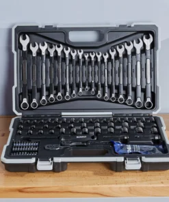 Kobalt Mechanics Tool Sets Universal 115-Piece Standard (SAE) and Metric Combination Matte Mechanics Tool Set (1/4-in; 3/8-in) -Kobalt Sales Shop 45373527