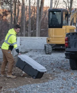 Kobalt Plastic Storage Totes X-large 31-Gallon (124-Quart) Grey Heavy Duty Rolling Tote with Latching Lid -Kobalt Sales Shop 46359340 scaled